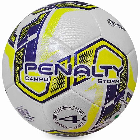 Bola de Futebol Campo Storm Nº4 X Penalty - Roxa e Amarela