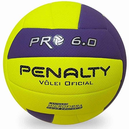 Bola de Vôlei Penalty PRO 6.0 X - Amarela e Roxa