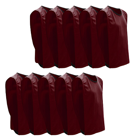 Coletes Adulto AX Esportes - Bordô - PACK COM 10