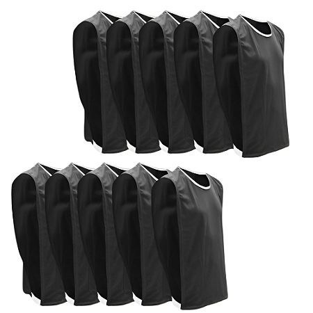 Coletes INFANTIL Esportivo AX - Preto - PACK COM 10
