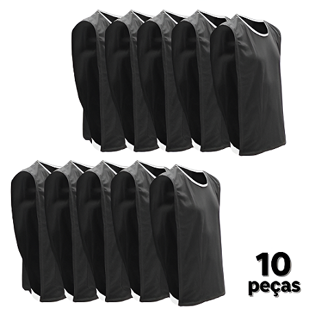 Coletes INFANTIL Esportivo  AX - Preto - PACK COM 10