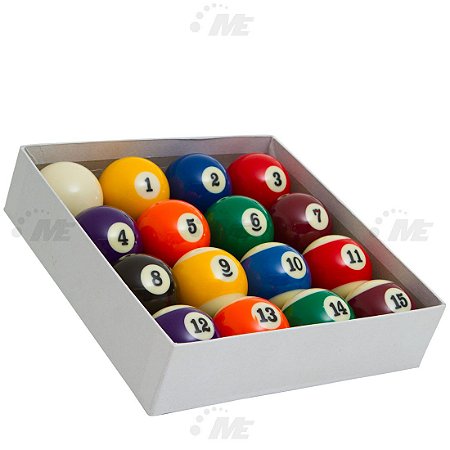 Jogo Bola Pequena 52mm Numerada Sinuca Bilhar Snooker