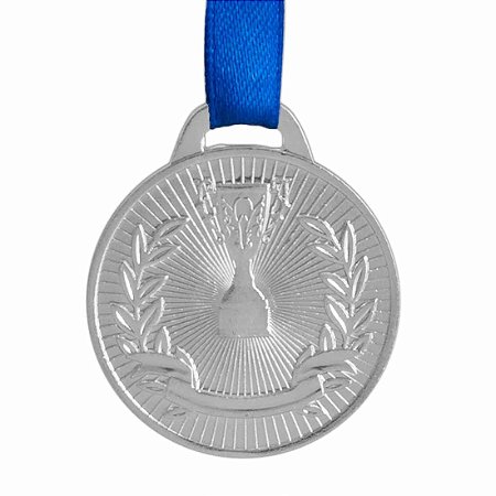 Medalha AX Esportes 41mm Honra ao Mérito Prateada FA467-430 Pç