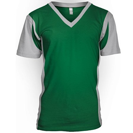 Jogo de Camisa AX Esportes Verde com Branco - 10+1 Numeradas