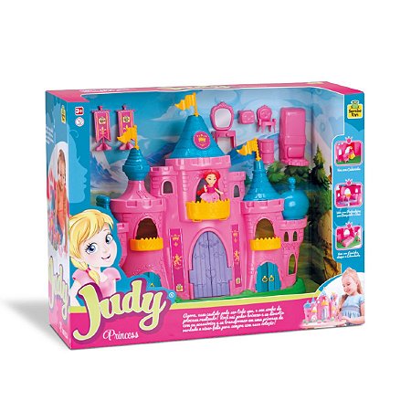 Castelo Rosa Princesa Judy Com Acessórios Samba Toys