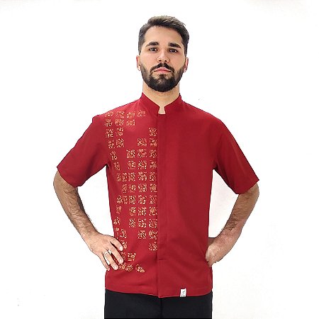 DÓLMÃ MAGIA QUADROS DOURADOS - VERMELHO