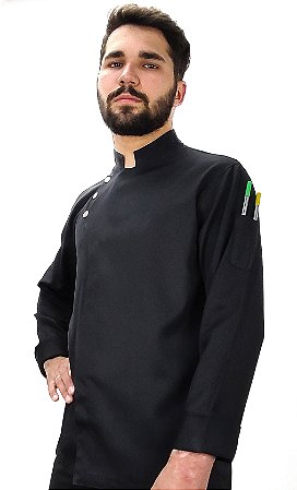 DÓLMÃ CURVAS MANGA CUMPRIDA - PRETA