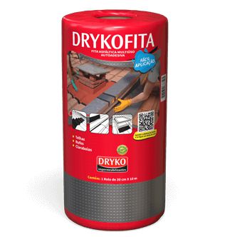 Fita Manta Asfáltica Multiuso 30cm x 10m Aluminio Drykofita