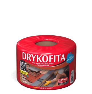 Fita Manta Asfáltica Multiuso 10cm x 10m Terracota Drykofita