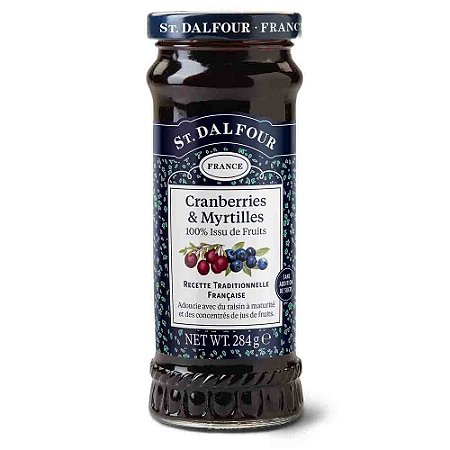 Geleia Fracesa St Dalfour Cranberry com Mirtilos 284 G