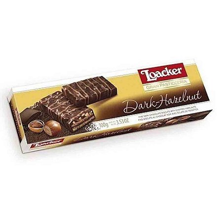 Biscoito Loacker Gran Pasticceria Dark Hazelnut 100g