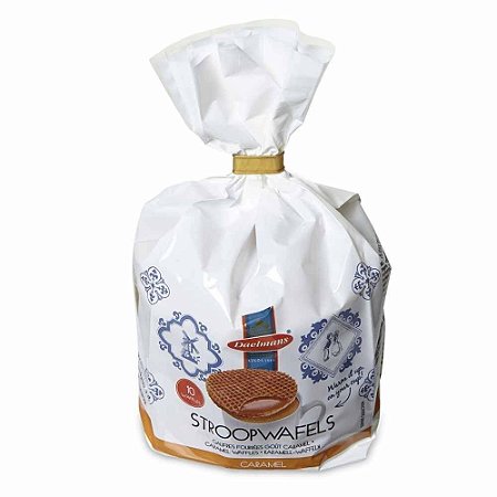 Waffle Stroopwafel Recheado Caramelo Tradicional 290g Holand