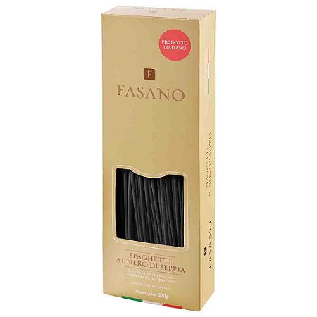 Macarrão Massa Italiano Fasano Spaghetti Nero Seppia 500G