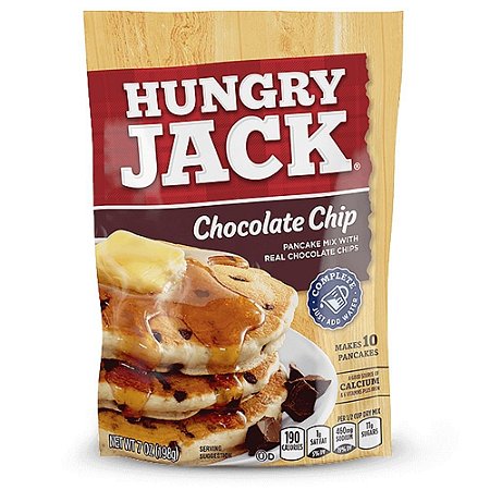 Hungry Jack Choco Chip Massa P/ Panqueca e Waffle Mix 198g