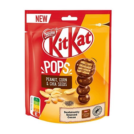 Chocolate Kit Kat Pops Amendoim & Chia Nestle Balls 110g
