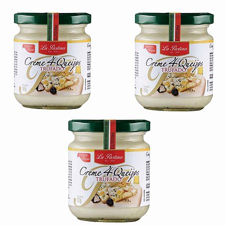 Kit 3 Molho Italiano Quatro Queijos Trufado La Pastina 180gr