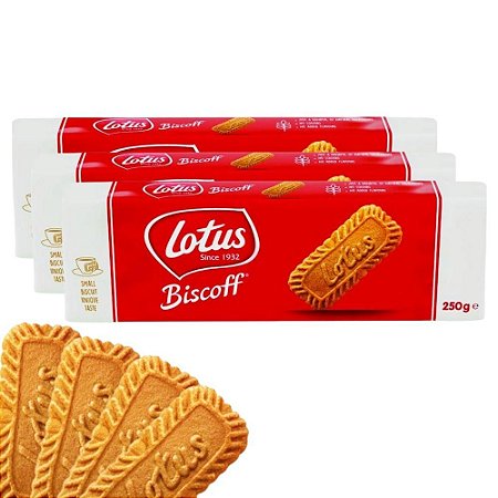 Biscoito Belga Crocante Biscoff Lotus 250g (3 Unidades)