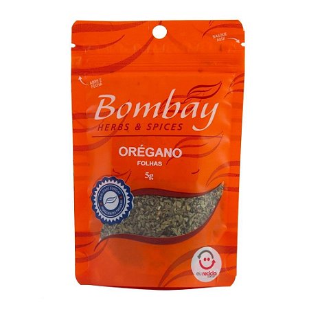 Tempero Especiaria Folhas de Orégano Bombay Pouch 5g