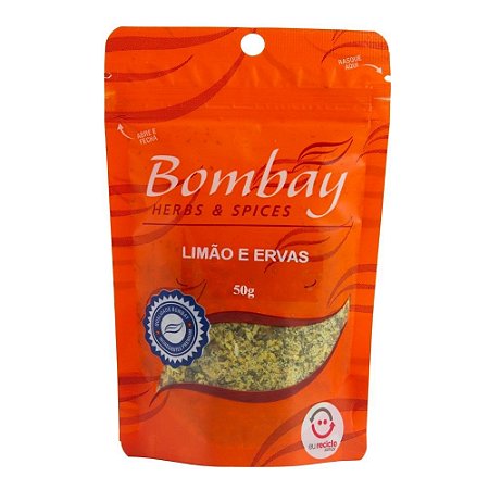 Tempero Limão e Ervas Finas Bombay Lemon Herbs Pouch 50g
