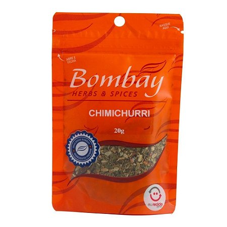 Tempero Chimichurri Especiarias Ervas Bombay Pouch 20g