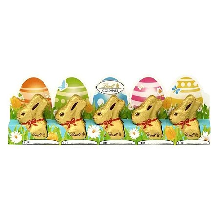 Lindt Páscoa Goldhase Bunny Ao Leite Cartela 5x10g