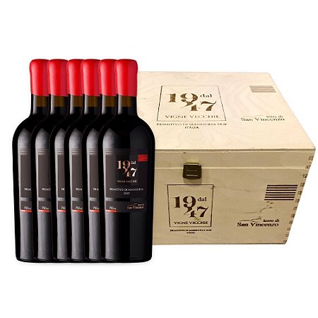 Box 6 Garrafas Dal 1947 Primitivo Di Manduria Dop 750ml cada