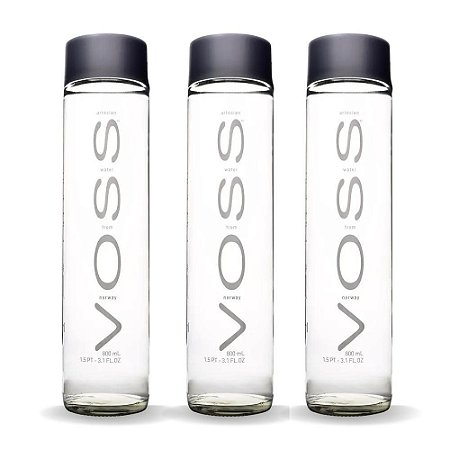 Água Voss Sem Gás Noruega Garrafa Vidro 800ml (3 Unidades)