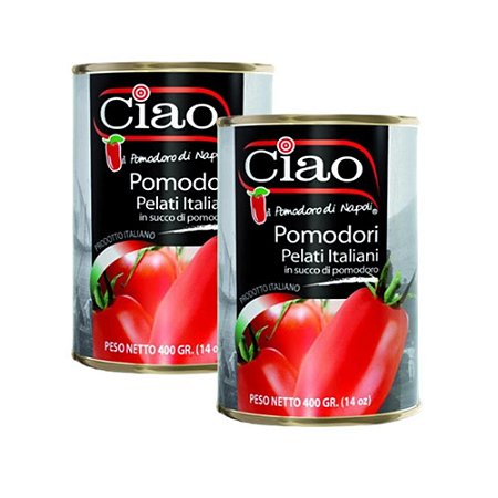 Kit 2 Molhos de Tomate Pelati Ciao Pizza Napoletana 400g