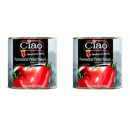 Kit 2 Molhos de Tomate Pelati Ciao Pizza Napoletana 2,5 Kg