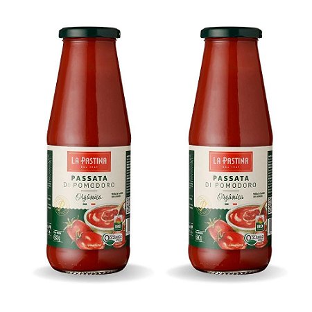 Passata Orgânica Italiana Di Pomodoro La Pastina 680g (2 Un)