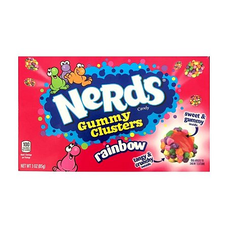 Gomas Importadas Nerds Candy Gummy Clusters Party Box 85g