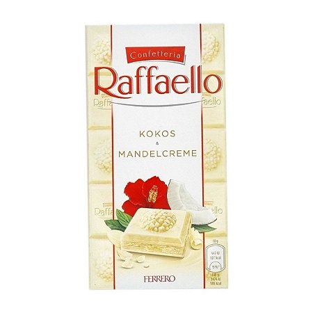 Chocolate Branco Raffaello Ferrero com Côco Barra de 90g