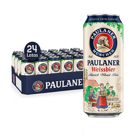 Cerveja Alemã Paulaner Weissbier München Lata 500ml (24 Und)
