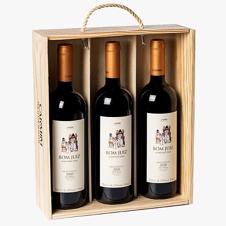 Kit 3 Vinho Tinto Carmim Bom Juiz Reguengos Reserva 750ml