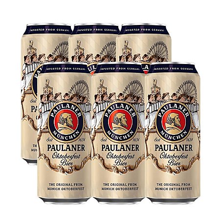 Kit 6 Cervejas Paulaner Edição Especial Oktober Bier 500ml