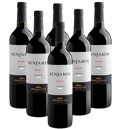 Kit 6 Vinhos Benjamim Nieto Senetiner Malbec Argentino 750ml