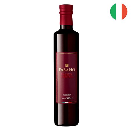 Vinagre Vinho Tinto Fasano Importado Italia Premium 500 ml