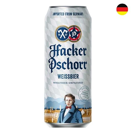 Cerveja Alemã Hacker Pschorr Weissbier Lata 500ml