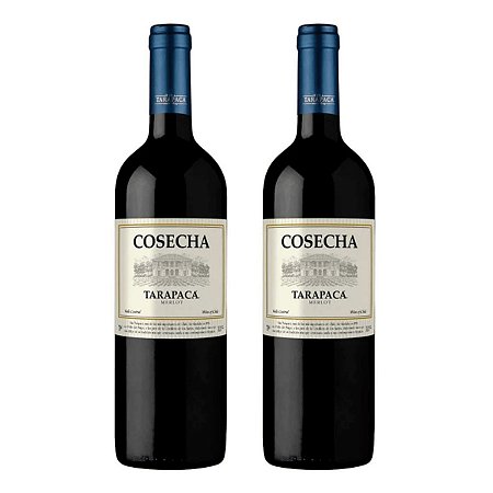 Kit 2 Vinhos Tinto Tarapacá Cosecha Merlot 750ml