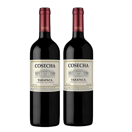 Kit 2 Vinhos Tinto Tarapacá Cosecha Cabernet Sauvignon 750ml