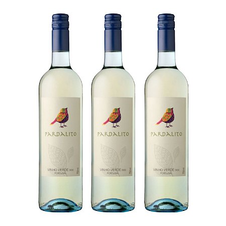 Kit com 3 Vinhos Verde Português Pardalito Branco DOC 750ml