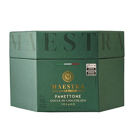 Panettone Gotas Chocolate Vegano Maestra Per La Pastina 750g