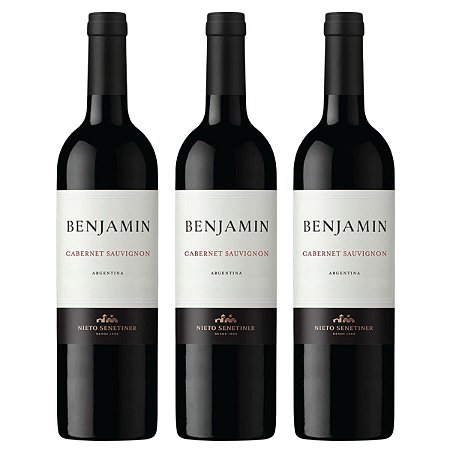 Kit 3 Vinhos Tinto Benjamin Nieto Senetiner Cabernet Sauvignon 750ml