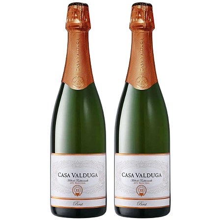 Kit 2 Espumantes Branco Casa Valduga Brut Arte Tradicional 750ml