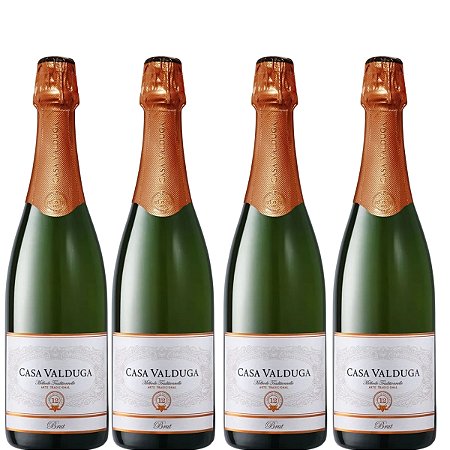 Kit 4 Espumantes Branco Casa Valduga Brut Arte Tradicional 750ml