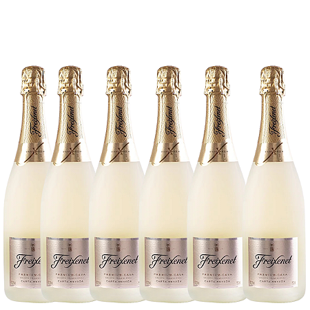 Kit 6 Espumantes Cava Freixenet Carta Nevada Demi Sec 750 Ml