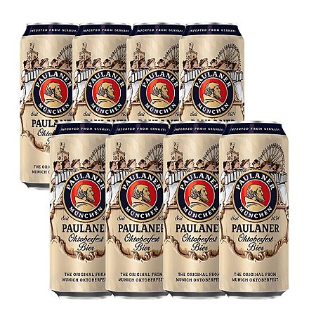Kit 8 Cervejas Paulaner Edição Especial Oktober Bier 500ml