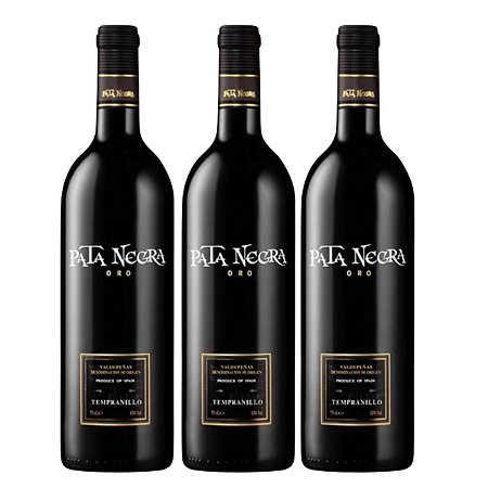 Kit 3 Vinhos Tinto Espanhol Pata Negra Oro Tempranillo 750ml