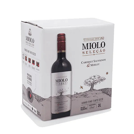 Vinho Miolo Seleção Tinto Cabernet Merlot Bag In Box  3L