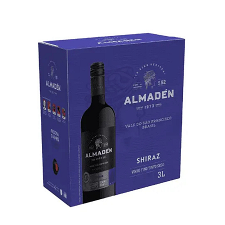 Vinho Tinto Seco Almadén Shiraz Bag In Box 3l